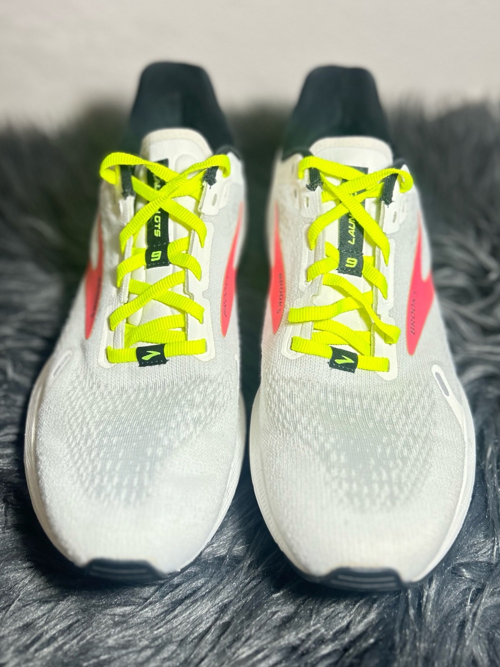 Brooks Launch 9 Running Shoe Neon Pink-Orange Sneakers Size 9 - Picture 6 of 13